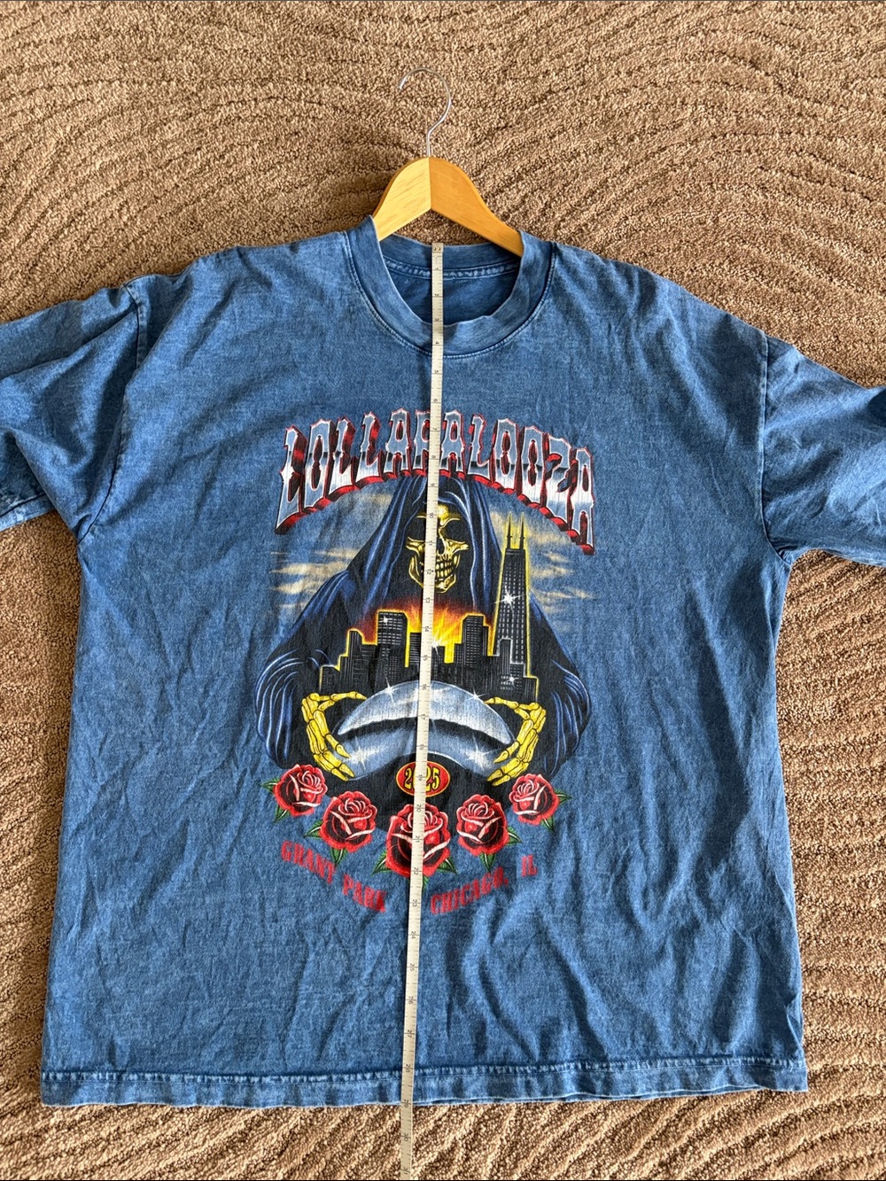 Lollapalooza 2025 Graphic Tee - Blue Mens Shirt - Gem